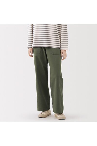 Muji Washed Herringbone Baker Pants
