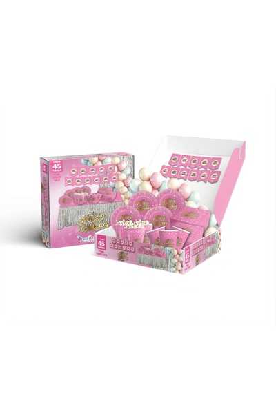 Parti Ustası Parti Seti 8 Kişilik 45 Parça Tam Parti Seti Doğum Günü