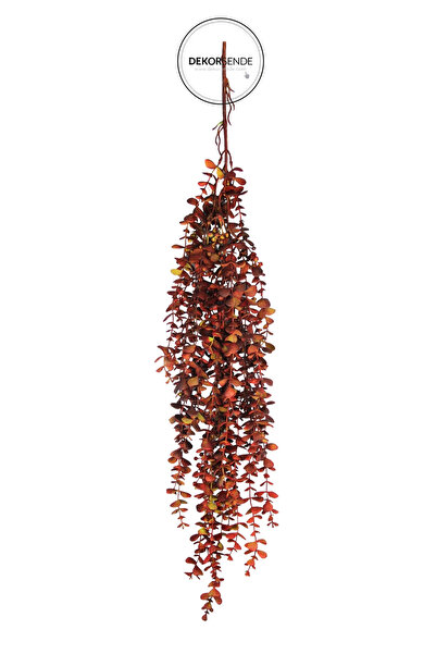 Dekorsende Yapay Okaliptus Sarkıt Demet Kırmızı 90 cm