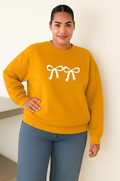 DM DOLCE MORE SWEATSHIRT UNISEX MĂRIME MARE CU IMPRIMARE CU PANGLECĂ