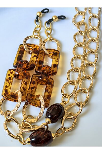 THİNBLACK Glasses Chain Thick Gold Color Chain Strap for Thick-Ended Glasses