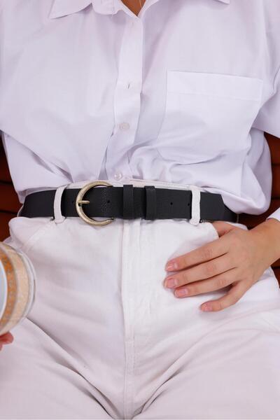MODAM HİFA 4 cm Vintage Buckle Women's Belt Trouser Belt Classic Belt Jeans Belt