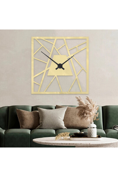 4gdran ساعة جدارية مميزة من الاكريلك الذهبي الامع