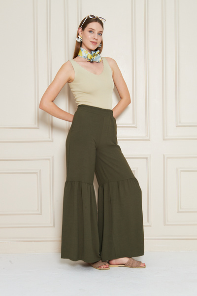 NEW LAVİVA Women's Drawstring Detail Aerobin Casual Pants 700-3763