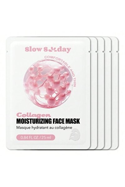 The Casius. Masca de fata tip servetel cu colagen, set de 5 buc