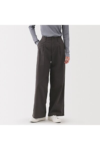 Muji Slub Yarn Chino Pleated Wide Pants