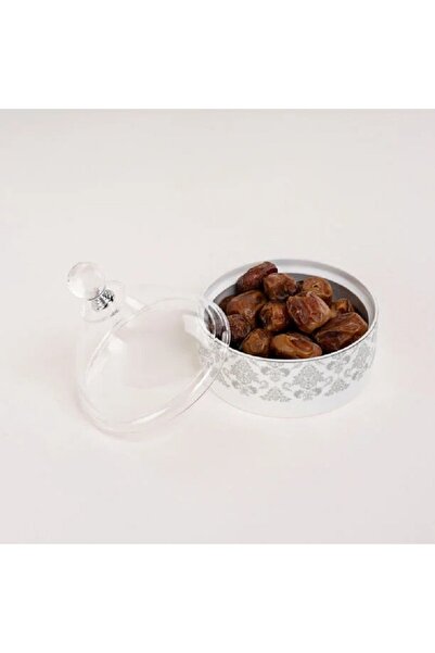 Dallaty white porcelain date bowl with lid 12.6*12.6*14 cm