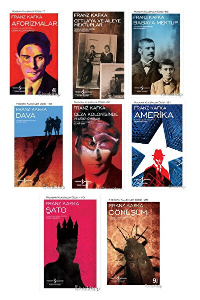 TÜRKİYE İŞ BANKASI KÜLTÜR YAYINLARI Franz Kafka Eksiksiz Tüm Set/ÖZEL BASKILI...