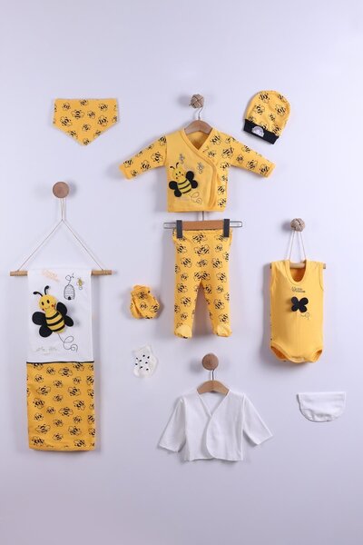 kidello طقم خروج الطفل من المستشفى الفاخر مكون من 10 قطع من شركة يلو آريل