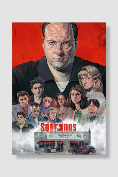 postick The Sopranos Dizi Posteri Yüksek Kaliteli Kalın Parlak Kuşe Kağıdı