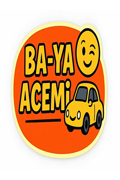 PRİME Concept Beginner Driver Car Sticker 15 X 15 cm (Sticker)
