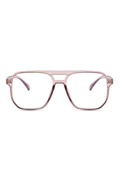 dalip Women's Blue Light Filter Glasses, Square Lens, Pink Plastic Frame