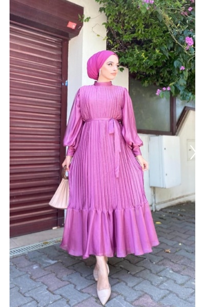 Marka Φόρεμα σιφόν janjan με πλισέ