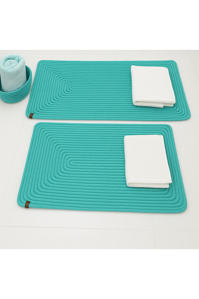 MaVaux Vndk Jute, Wicker, Bath Mat Set, Bathroom Basket Set, Mat Set Toilet Seat Set Bath Set