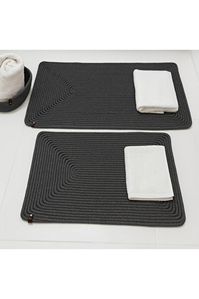 MaVaux Vndk Jute, Wicker, Bath Mat Set, Bathroom Basket Set, Mat Set Toilet Seat Set Bath Set