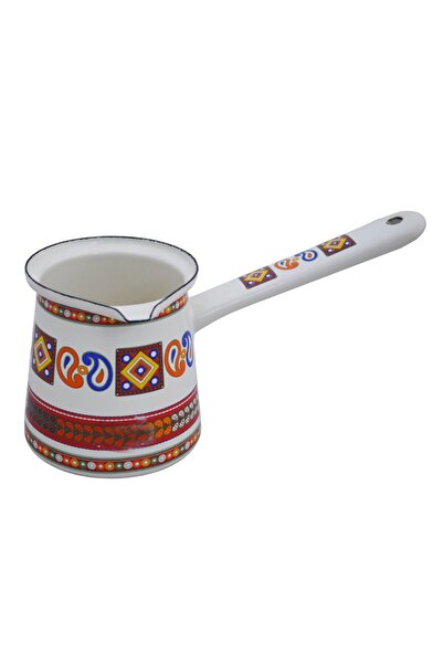 F4A إبريق قهوة مطلي بالمينا باللون الخزامى الإندونيسي، مقاس 9