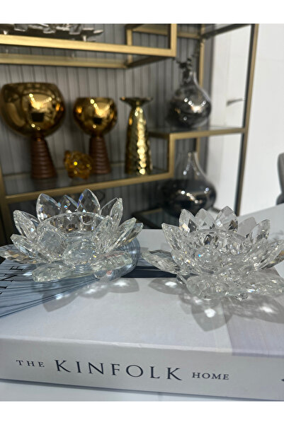 Erden Home Design Mumluk Kristal Dekoratif Lotus Model