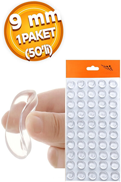 Mobilyap Yapışkanlı Silikon Ses Stoperi Ve Kaymayı Önleyen Cam Masa Altlığı 9...