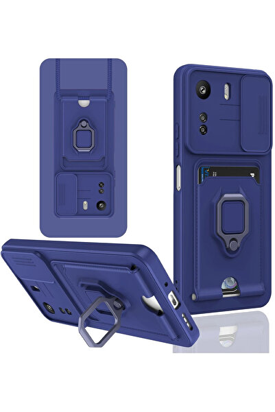 NewFace حافظة سيليكون لهاتف شاومي ريدمي 13C من إس بي تي آر إن إس مع حامل للبط...