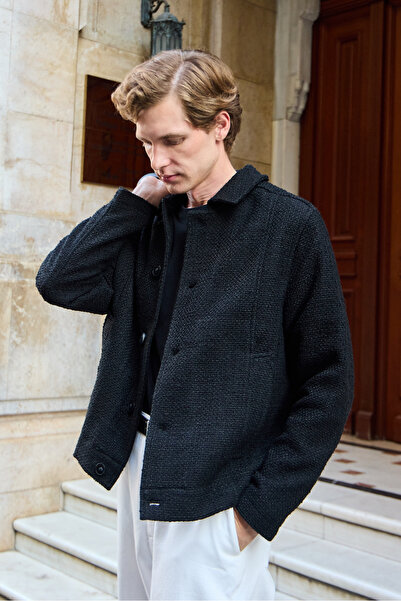 Danger Чоловічий дизайнерський технічний куртка з тканини, чорний