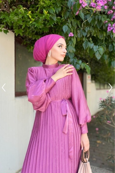 Marka Φόρεμα σιφόν janjan με πλισέ