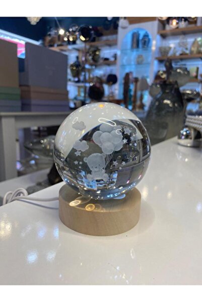 ÇIRPAN EV AYICIKLI CAM IŞIKLI DEKORATİF KÜRE 8CM