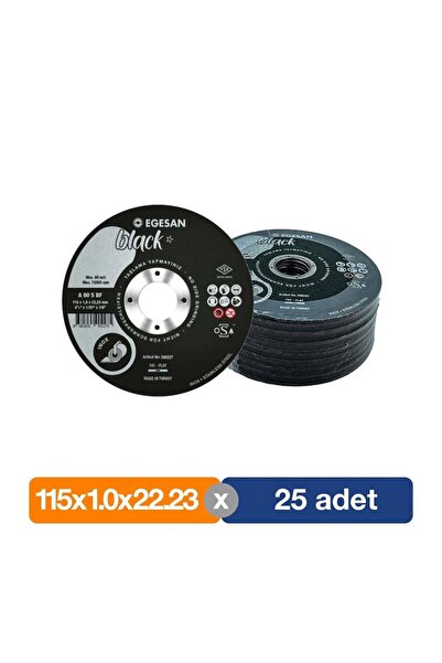 Egesan Black 115x1.0x22.23 INOX Çelik İnce Kesme Diski 590227 (A 60 S BF) - 25'li Paket