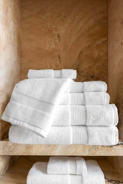 Barine Extra Soft Border Curl Towel White 70X140