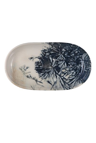 İkram Dünyası Id Fine Aventurin 37 cm Oval Boat Salad and Presentation Plate