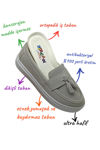 Bircan Unisex Children's Classic School Circumcision Wedding Tasseled Light Sole Shoes
