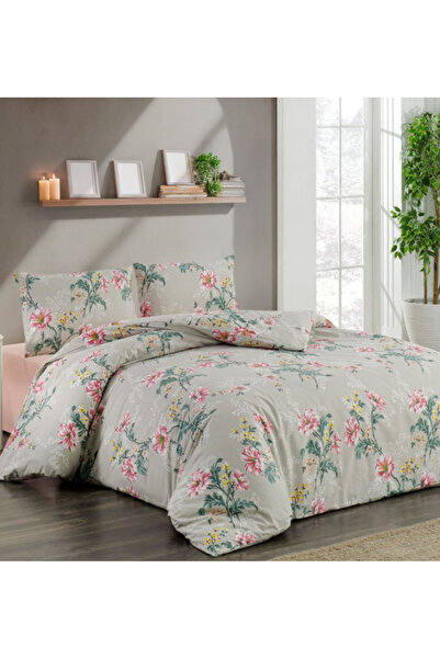 Kristal By Taç غطاء لحاف قطني من رانفورس طقم غطاء لحاف مزدوج فلورا