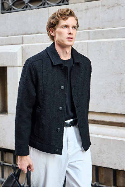 Danger Чоловічий дизайнерський технічний куртка з тканини, чорний