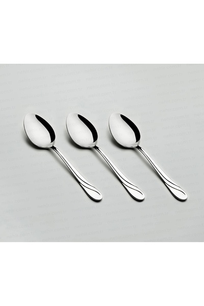 MORMAVİ Nhr Safir 12 Pieces Dessert Spoons (Stainless Guaranteed)