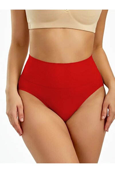 MİSTİRİK Mabet Model High Waist Flexible Sports Corset Red Color062