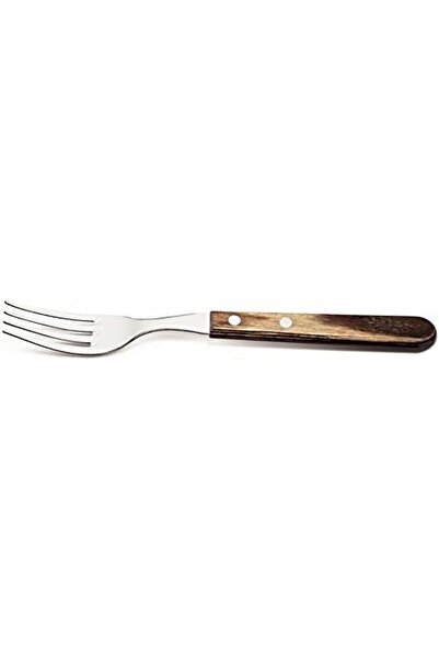 TRAMONTINA Since 1911, Made In Brazil - Jumbo Fork with Stainless Steel Tines and Treated Brown Poly