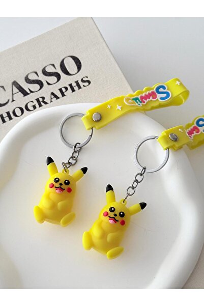 muyoso 2'li Pikachu Silikonlu Anahtarlık Çanta Süsü