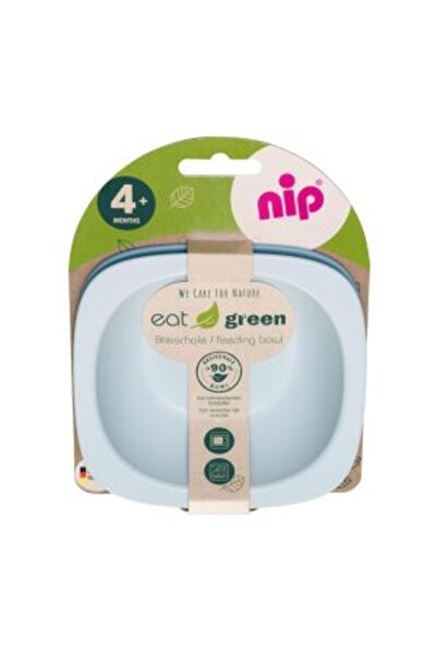 Nip Set 2 castroane Eat Green pentru mancarea copiilor, din plastic bio, lavabile in masina de spalat va
