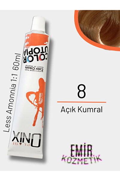 onix Düşük Amonyaklı Saç Boyası 60ml Açık Kumral 8