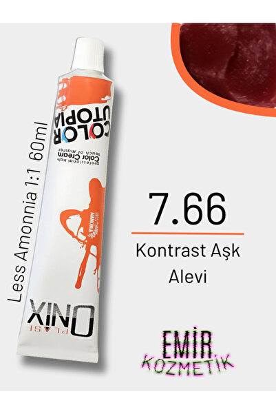 onix Düşük Amonyaklı Saç Boyası 60ml Kontrast Aşk Alevi 7.66