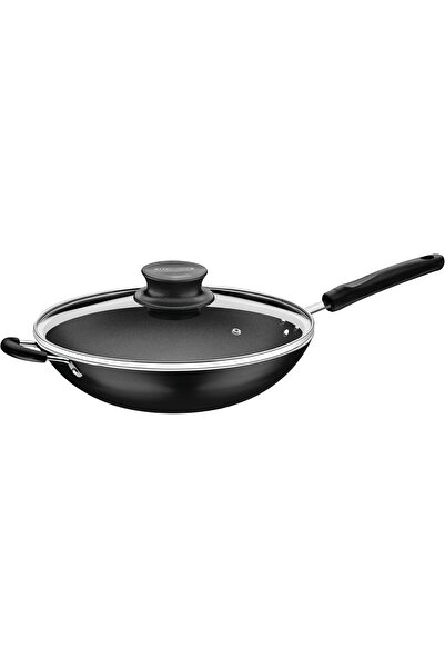 TRAMONTINA Loreto Aluminum Wok Pan with Interior Starflon Max Nonstick Coating with Bakelite Handle,
