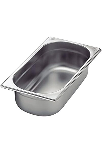 TRAMONTINA Since 1911, Made In Brazil - GN 1/3 stainless steel food pan without handles, 65 mm deep