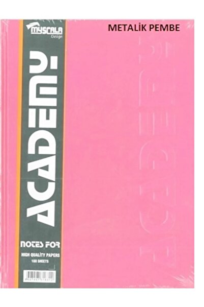 ÖZKAN Defter 400 Yap Ciltli 20x28 Sert Kap.çizgisiz Metalik Pembe
