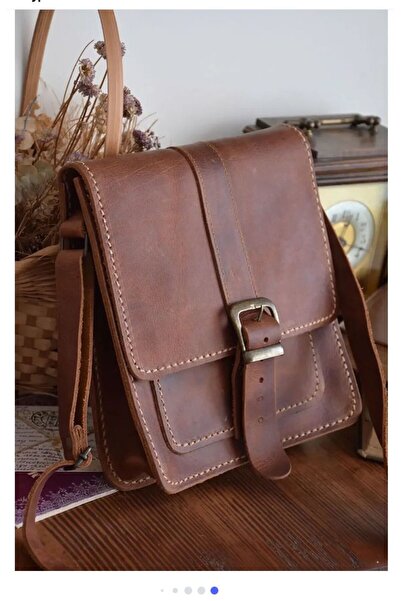 zarif atölye Αυθεντική χειροποίητη δερμάτινη τσάντα unisex μοντέλο messenger