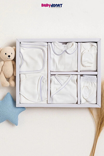 Babydonat طقم خروج من المستشفى للأطفال الذكور مكون من 10 قطع مع تفاصيل على ال...