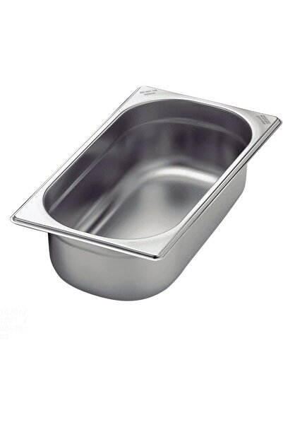 TRAMONTINA Since 1911, Made In Brazil - GN 1/3 stainless steel food pan without handles, 65 mm deep