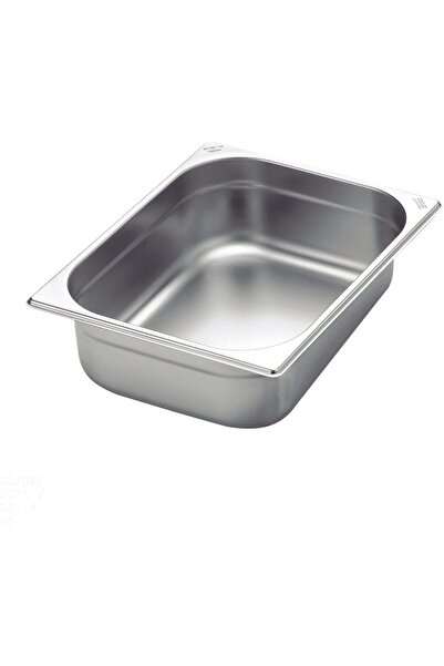 TRAMONTINA Since 1911, Made In Brazil - GN 1/2 stainless steel food pan without handles, 100 mm deep