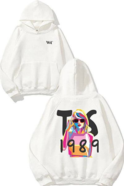 THEWERT Taylor Swift 16 Design Back Štampano Bela Sa kapuljačom Dukserica