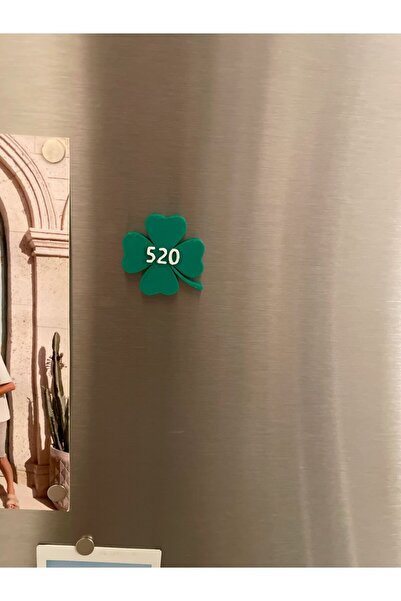 Lara Design House Yonca Magnet / 520 Magnet / Yeşil Yonca Magnet / Buzdolabı ...