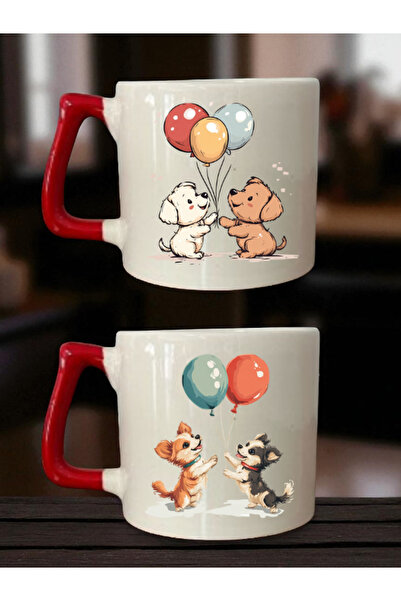 lili hediyelik كوب مطبوع عليه بالون وكلب - هدية للرجال ليوم المعلم، هدية عيد ...