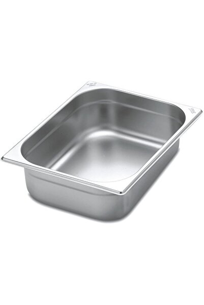 TRAMONTINA Since 1911, Made In Brazil - GN 1/2 stainless steel food pan without handles, 100 mm deep